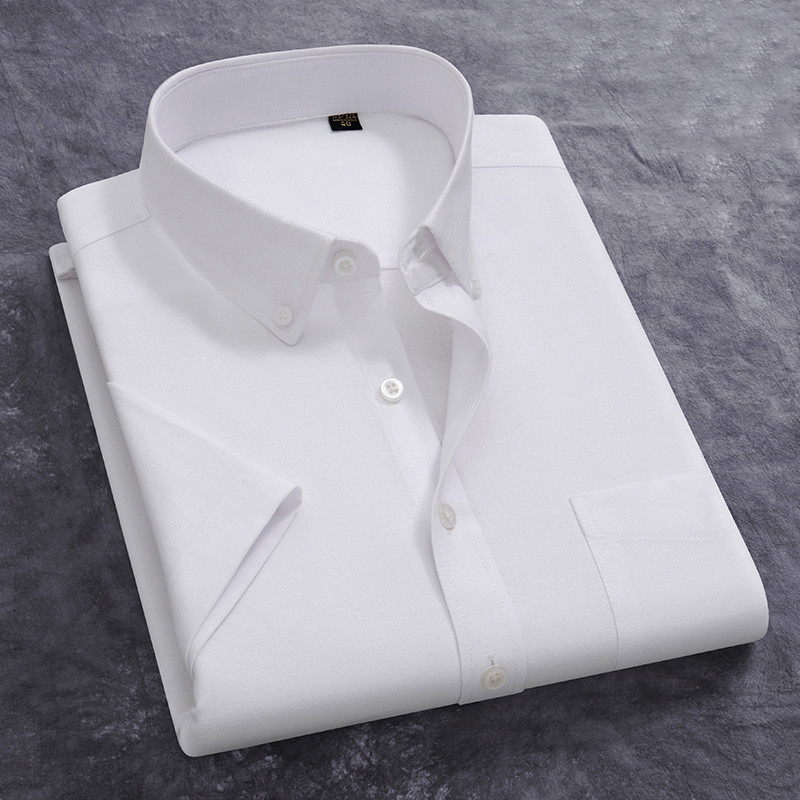 Oxford Cotton Casual Shirt Business - 100% Cotton Men's Oxford Shirt Summer