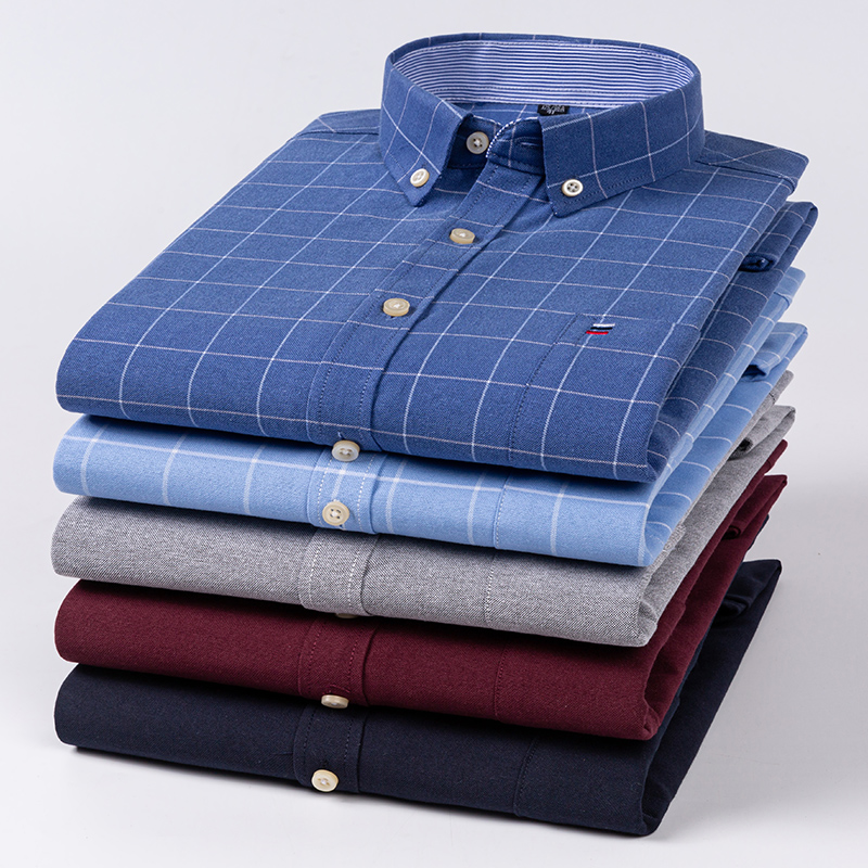 Oxford Cotton Casual Shirt Business - Áo Sơ Mi Cổ Bẻ Cotton