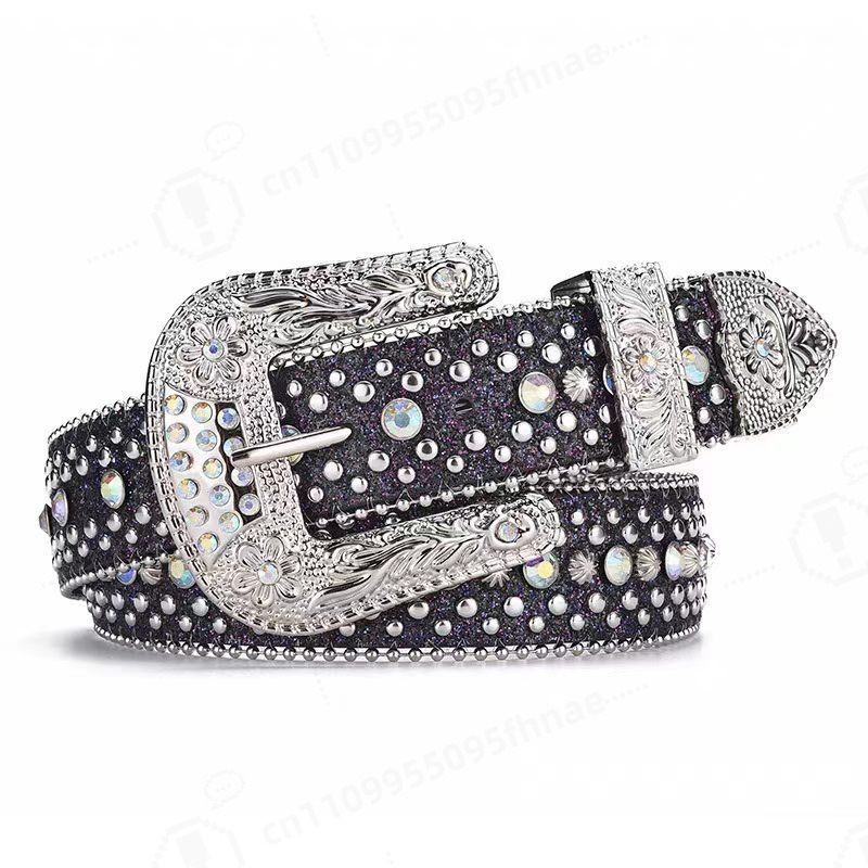 Jeans - Y2K Style Rhinestone Belt For Women
