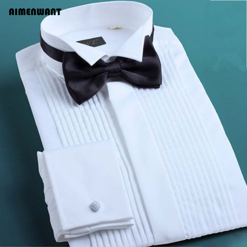 Mandarin Collar Formal Shirt Slim Fit - AIMENWANT 2022 Tuxedo Áo Sơ Mi