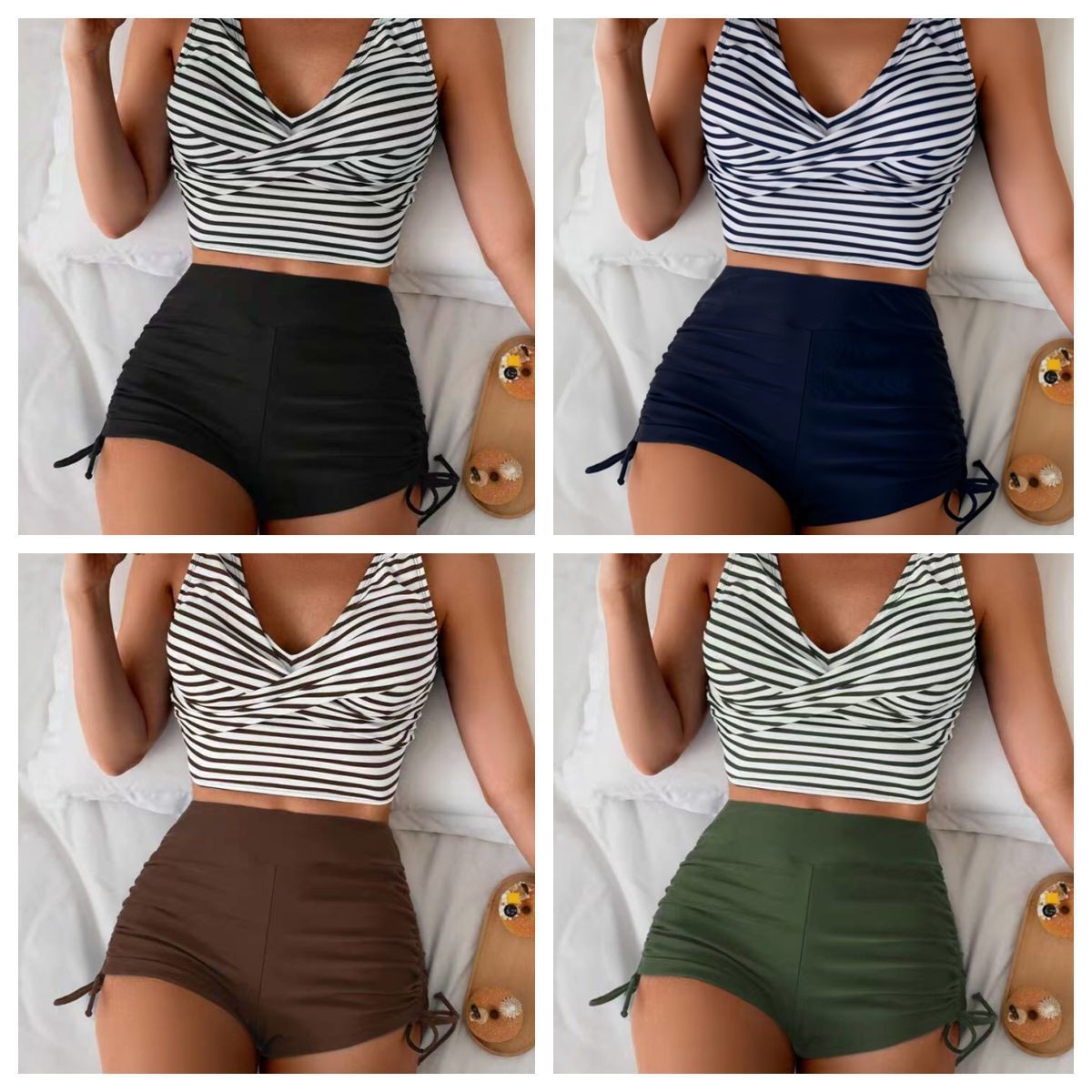 Women Swimwear Bikini Crop Top - đánh giá và giá Shorts