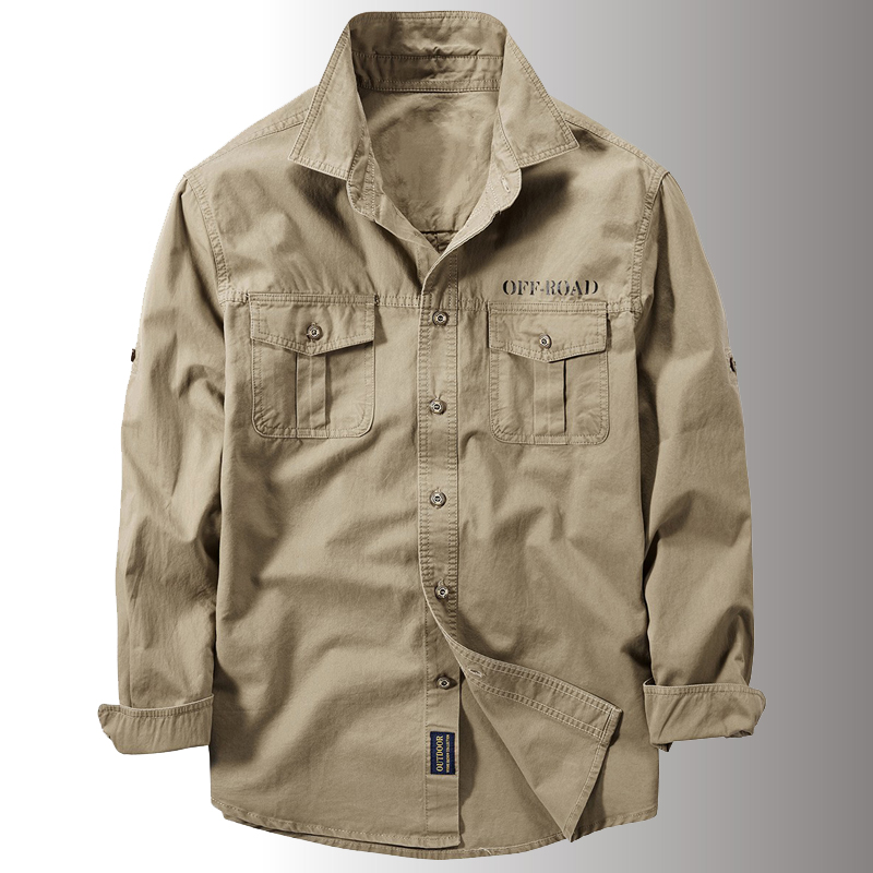 New Men's Spring Multi-pocket  - đánh giá và giá Tactical Military Shirt Cargo