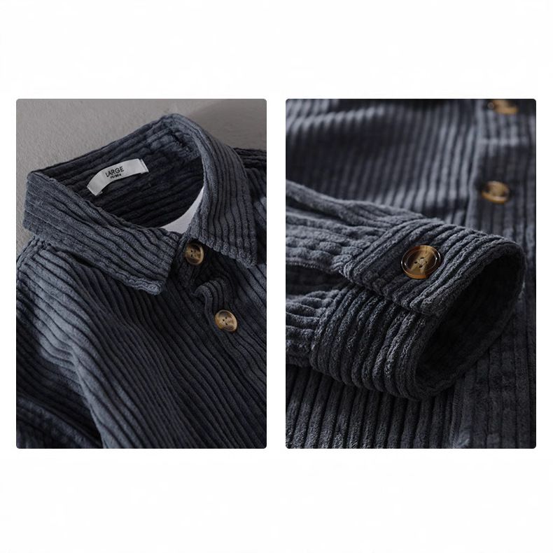 2026 New Men's Corduroy Shirt  - đánh giá và giá Corduroy Button Up Shirt Men