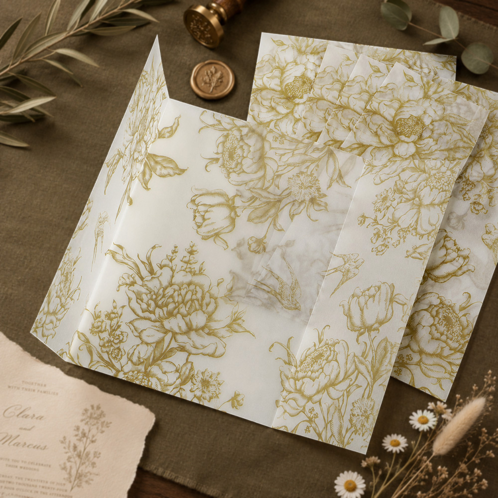 20/50pcs Vellum Wrap with Mono - đánh giá và giá Jackets