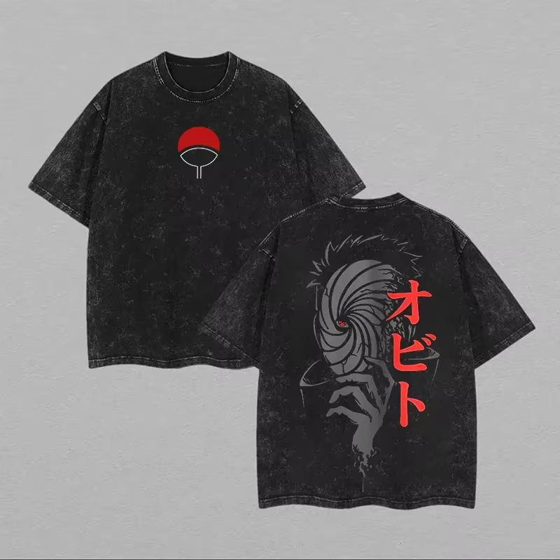 Naruto Obito Uchiha Men T Shir - đánh giá và giá Acid Wash Vintage Graphic T Shirt