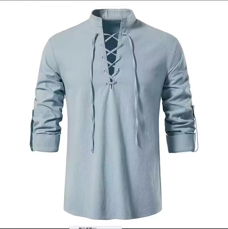 Mens Pirate Shirt Viking Retro - đánh giá và giá Medieval Gothic Lace Up Pirate Shirt