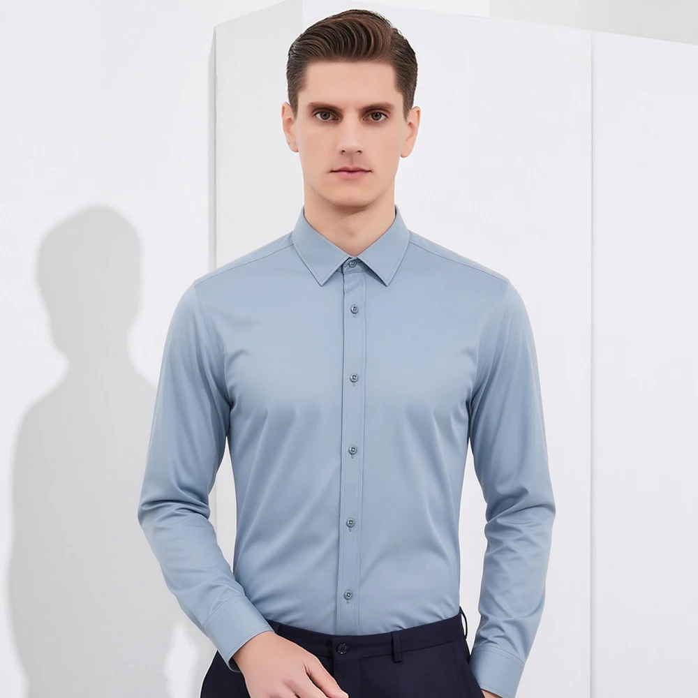 Men's Business Non-Iron Shirt  - đánh giá và giá Breathable Bamboo Fiber Shirt Non Iron