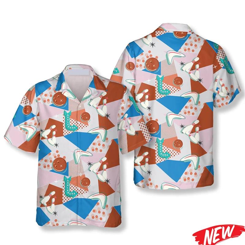 Classic Bowling Pattern Hawaii - đánh giá và giá Short Sleeve Bowling Shirt Retro