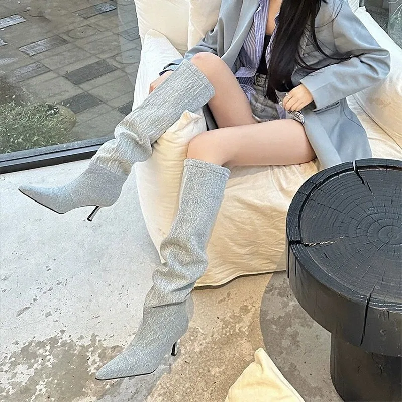 High Heel Long Tube over Knee  - đánh giá và giá Jeans