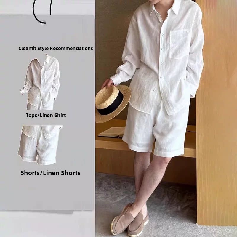Lightweight Breathable Cotton  - đánh giá và giá Mens Linen Shirt Long Sleeve