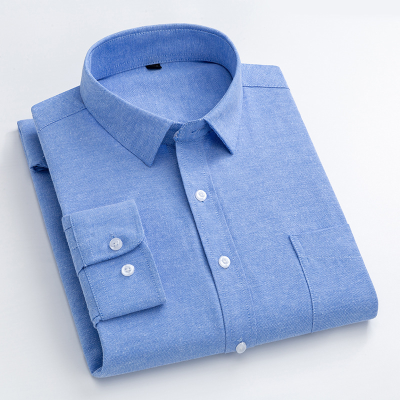 Navy Blue Oxford Shirt Men's L - đánh giá và giá Oxford Cotton Casual Shirt Business