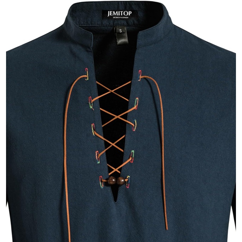 Mens Pirate Shirt Viking Retro - đánh giá và giá Medieval Gothic Lace Up Pirate Shirt
