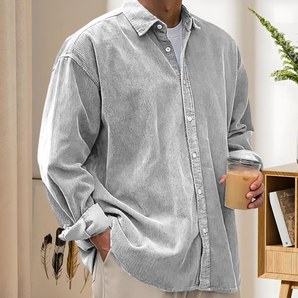 Outdoor Casual Mens Solid Colo - đánh giá và giá Corduroy Button Up Shirt Men