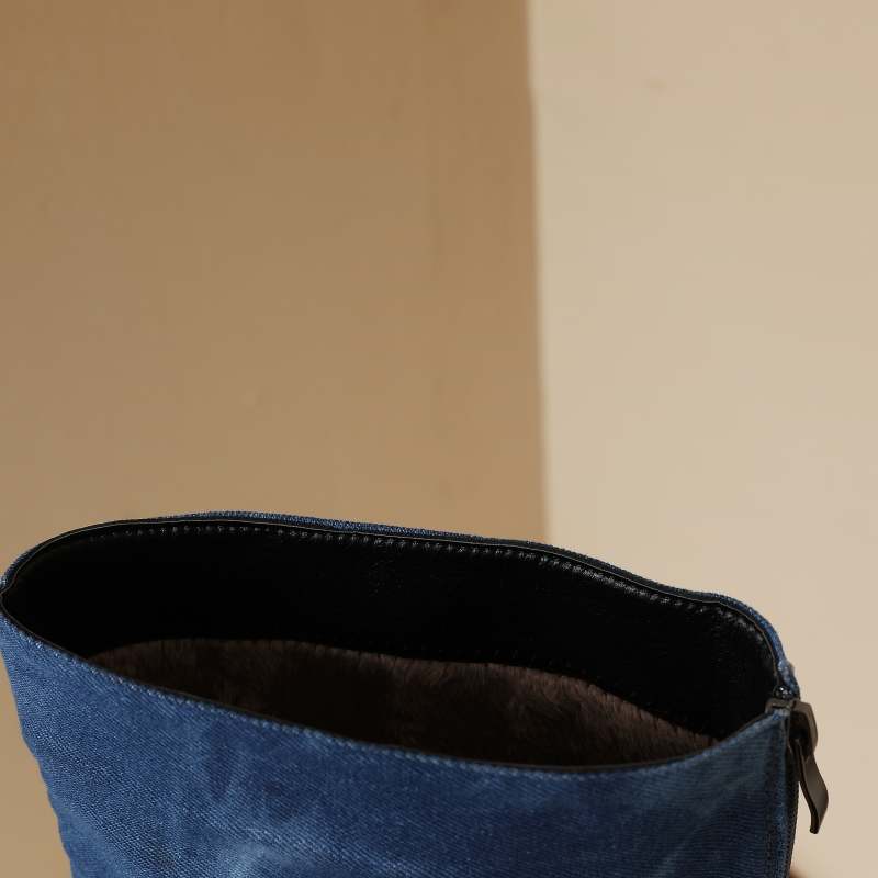 Blue Jeans Knee High Boots Wom - đánh giá và giá Jeans