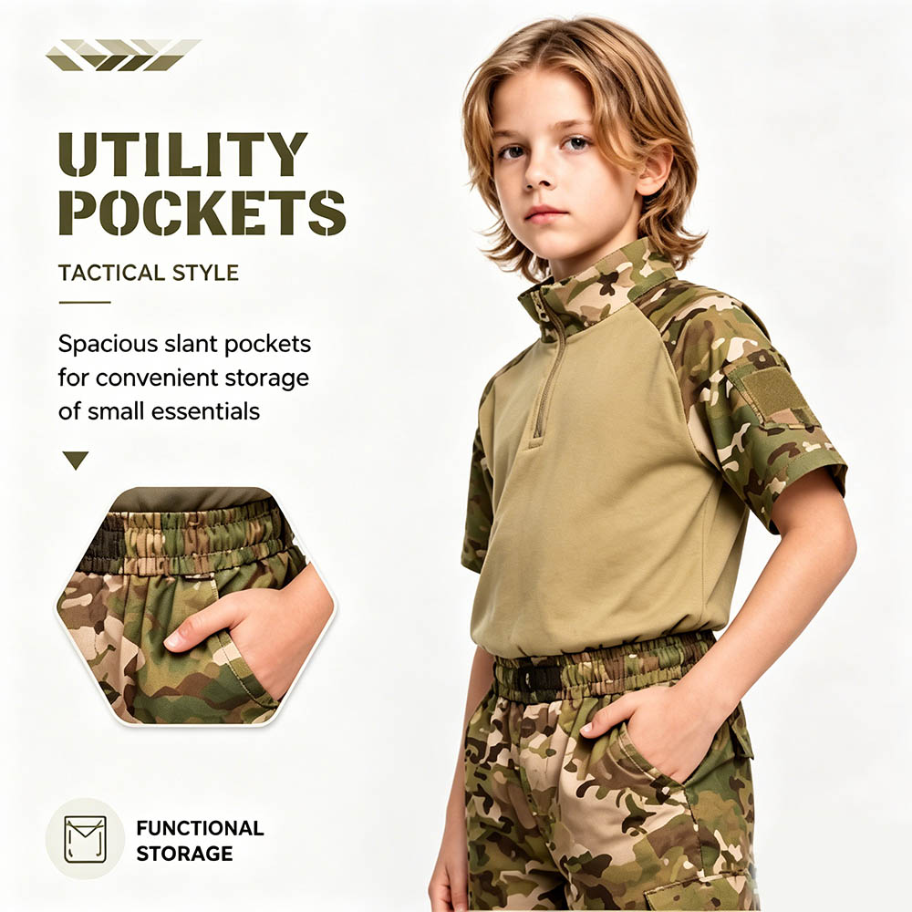Kids Camouflage Tactical Frog  - đánh giá và giá Tactical Military Shirt Cargo