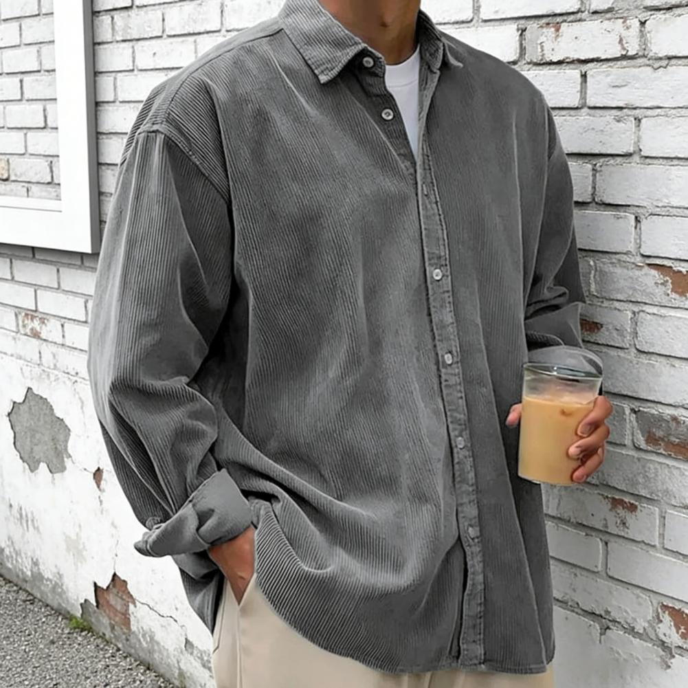 New Men's Corduroy Shirt Relax - đánh giá và giá Corduroy Button Up Shirt Men