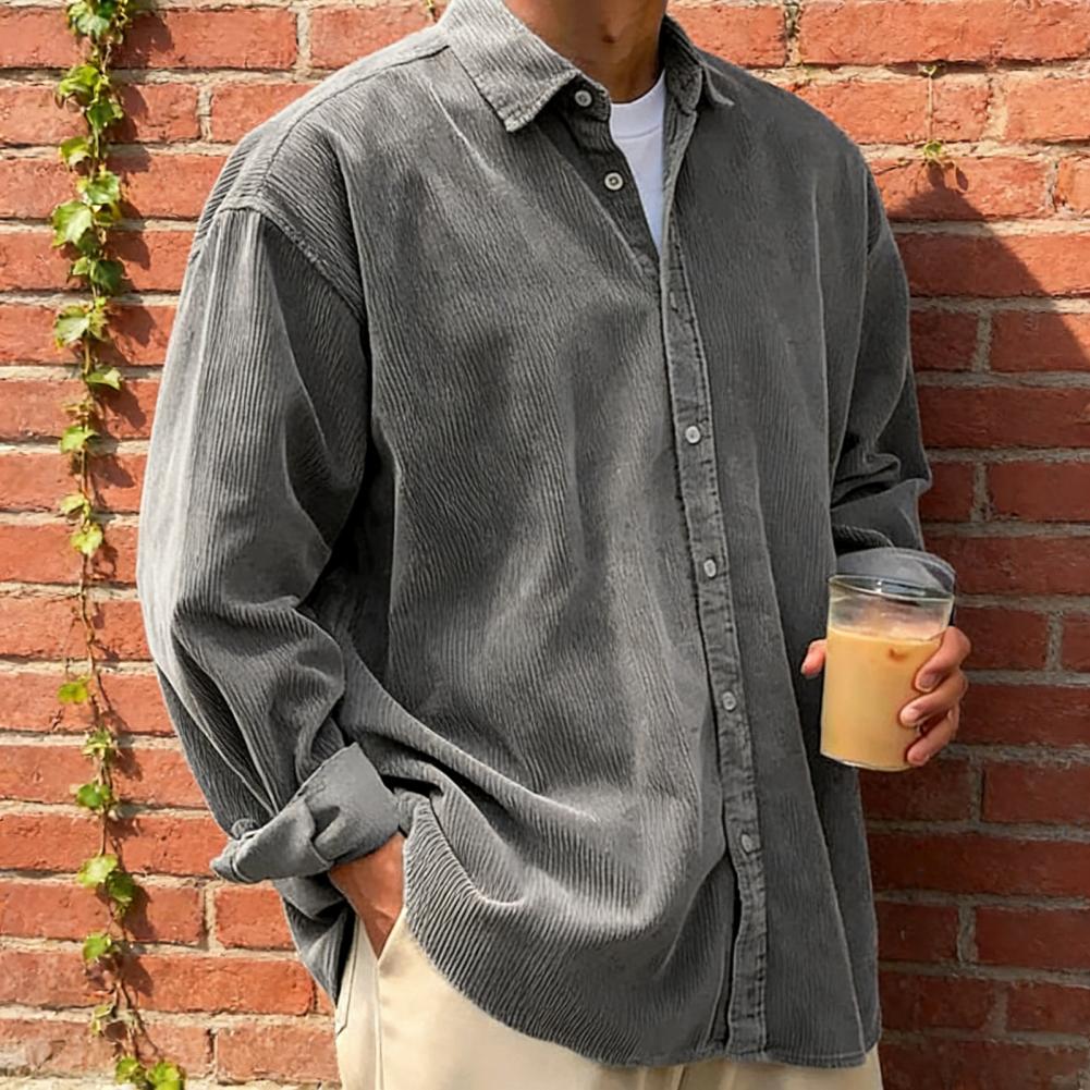 New Men's Corduroy Shirt Relax - đánh giá và giá Corduroy Button Up Shirt Men