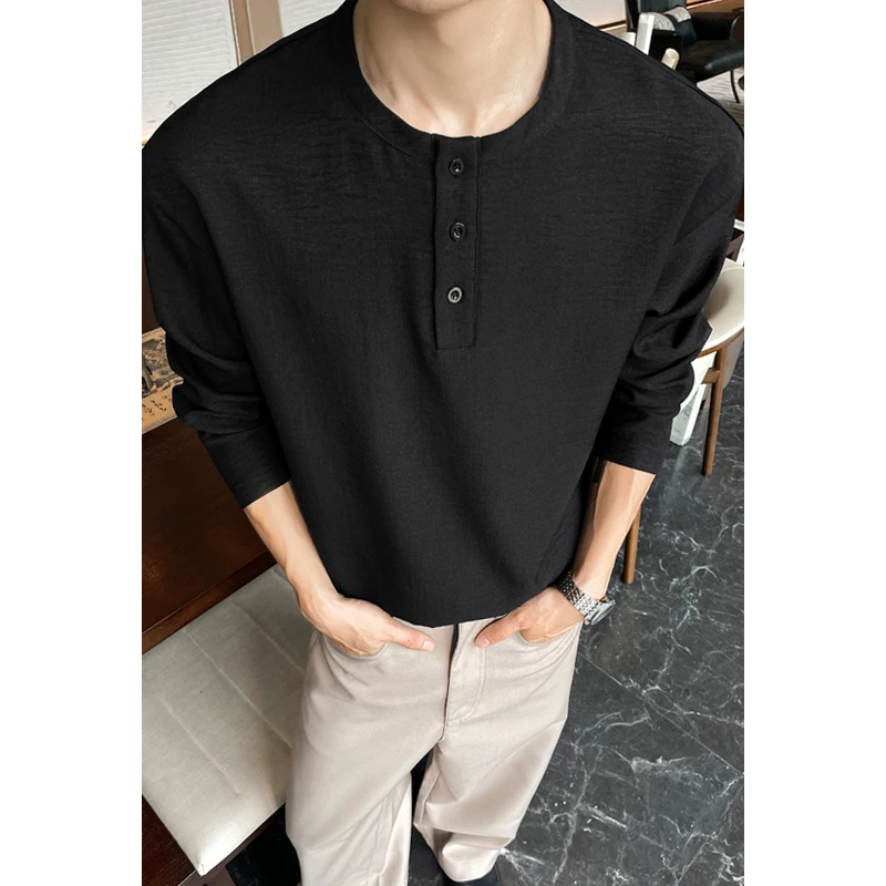 Mens Casual Faux Linen Henley  - đánh giá và giá Mens Linen Shirt Long Sleeve