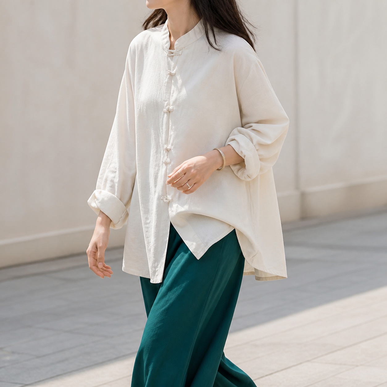 Loose Fit Long Sleeve Shirt wi - đánh giá và giá Shirts