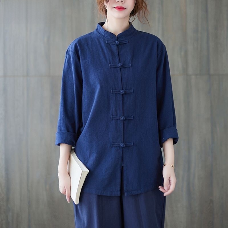 Loose Cotton Linen Shirt Long  - đánh giá và giá Mens Linen Shirt Long Sleeve