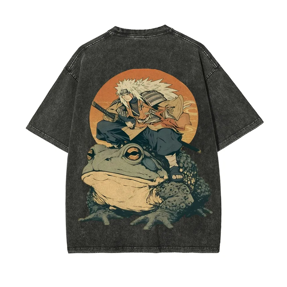 Naruto Jiraiya T Shirt Gamabun - đánh giá và giá Acid Wash Vintage Graphic T Shirt