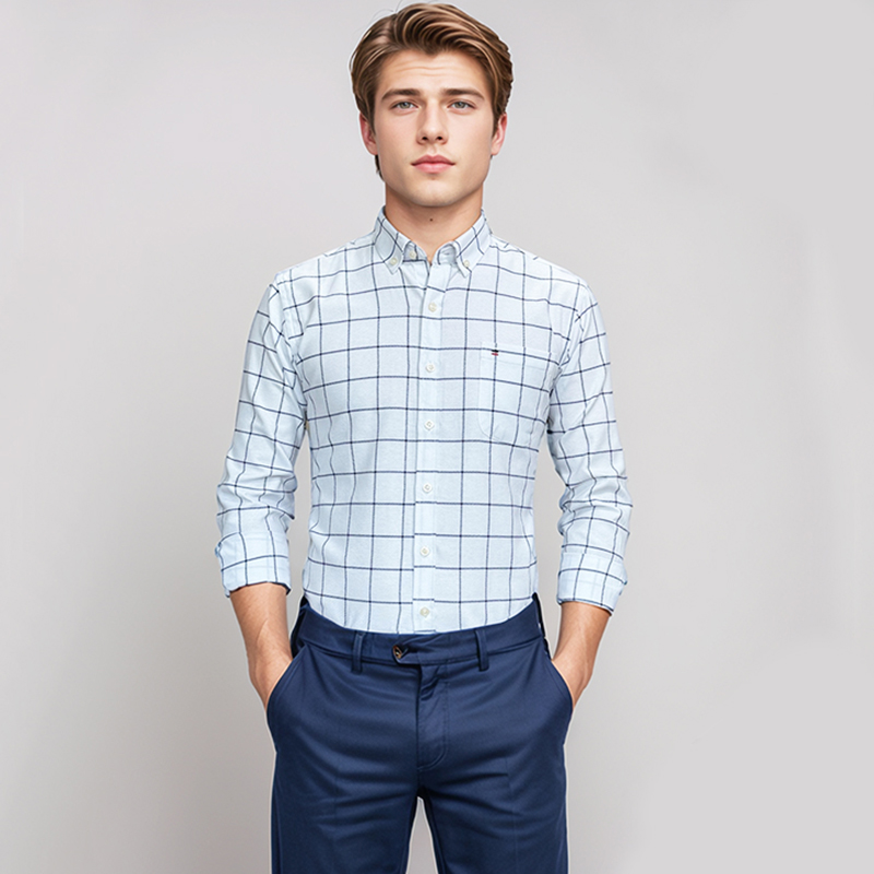 Men's 100% Cotton Shirt Long S - đánh giá và giá Oxford Cotton Casual Shirt Business