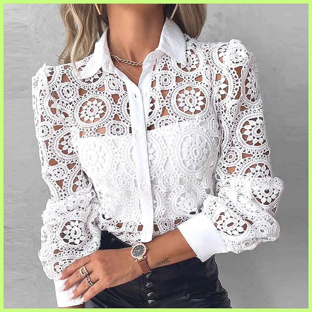 2025 Women's White Lace Shirt, - đánh giá và giá Shirts