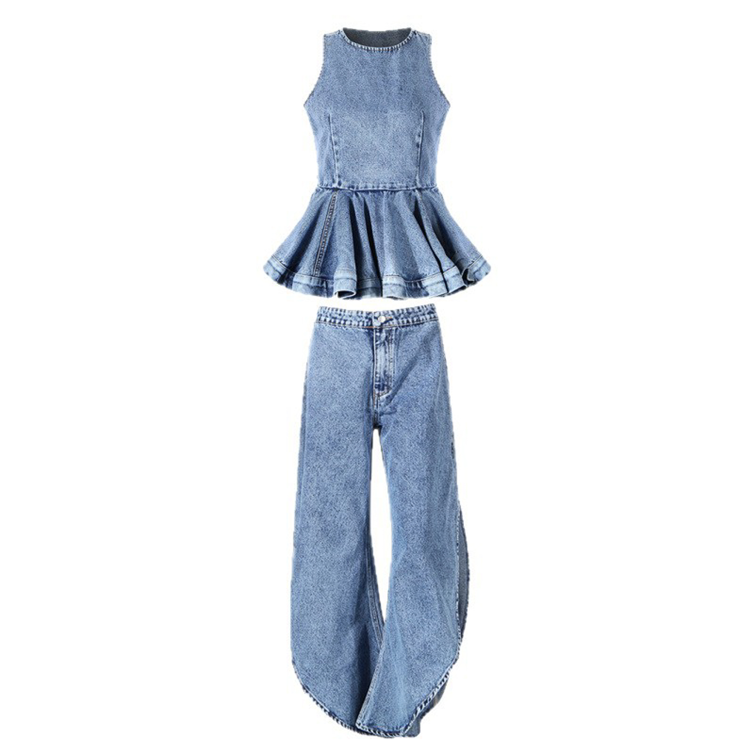 Y2K Women Denim Two Piece Outf - đánh giá và giá Jeans