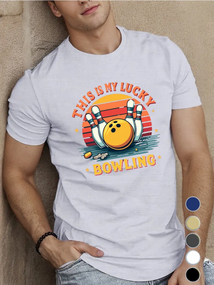 Royal Blue Mens Crew Neck Cott - đánh giá và giá Short Sleeve Bowling Shirt Retro