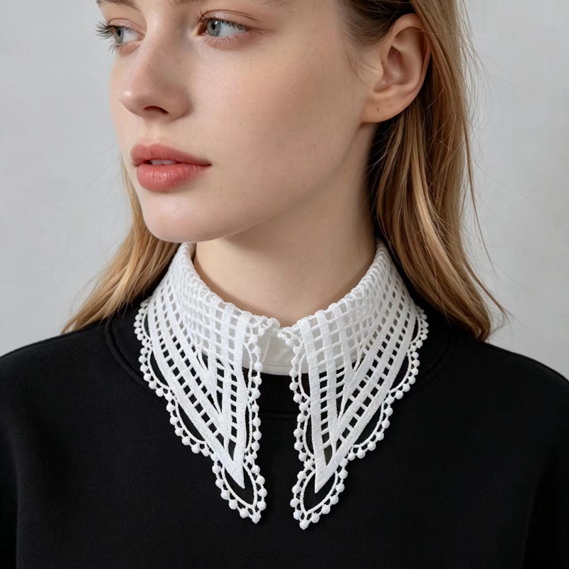 Lady White Ruffled False Colla - đánh giá và giá Shirts