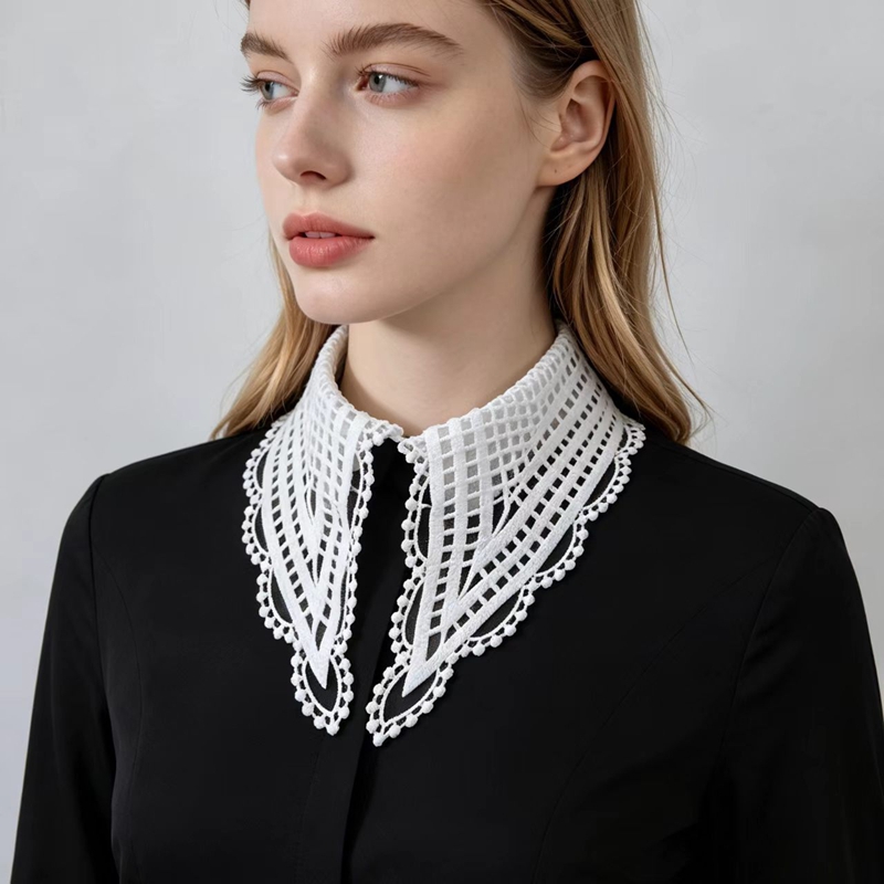Lady White Ruffled False Colla - đánh giá và giá Shirts