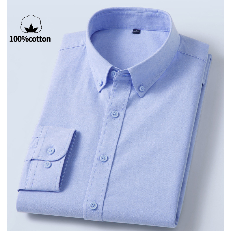 Men's 100% Cotton Oxford Shirt - đánh giá và giá Mandarin Collar Formal Shirt Slim Fit