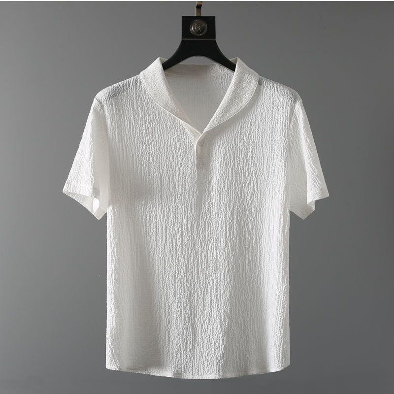 Summer Ultra-thin Two-piece Ic - đánh giá và giá Mens Linen Shirt Long Sleeve