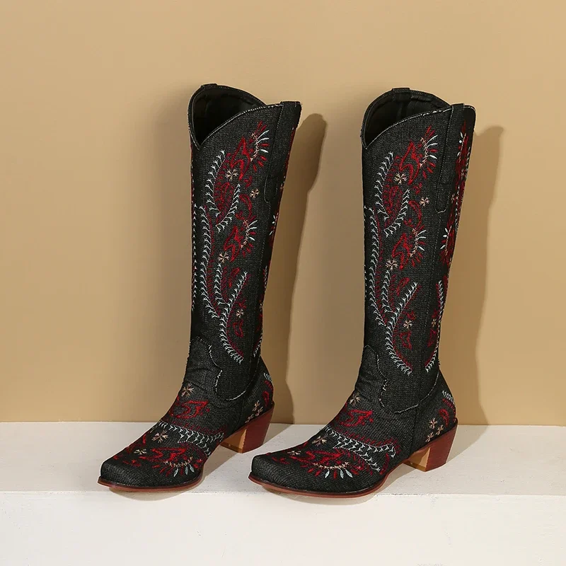 Blue Denim Western Cowgirl Kne - đánh giá và giá Jeans