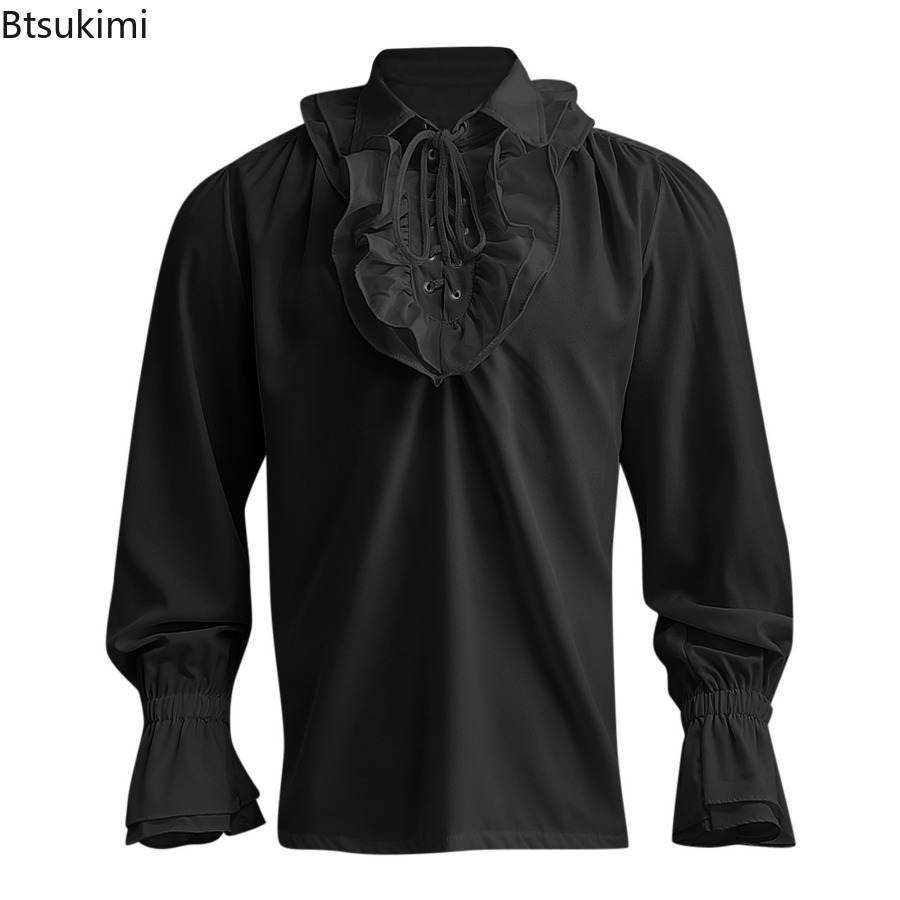 Men's Medieval Renaissance Pir - đánh giá và giá Medieval Gothic Lace Up Pirate Shirt